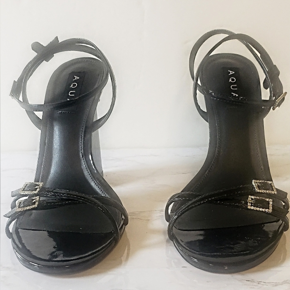 AQUA Womens Strappy High Heeled Dress Sandal, Sz 9.5B, NIB